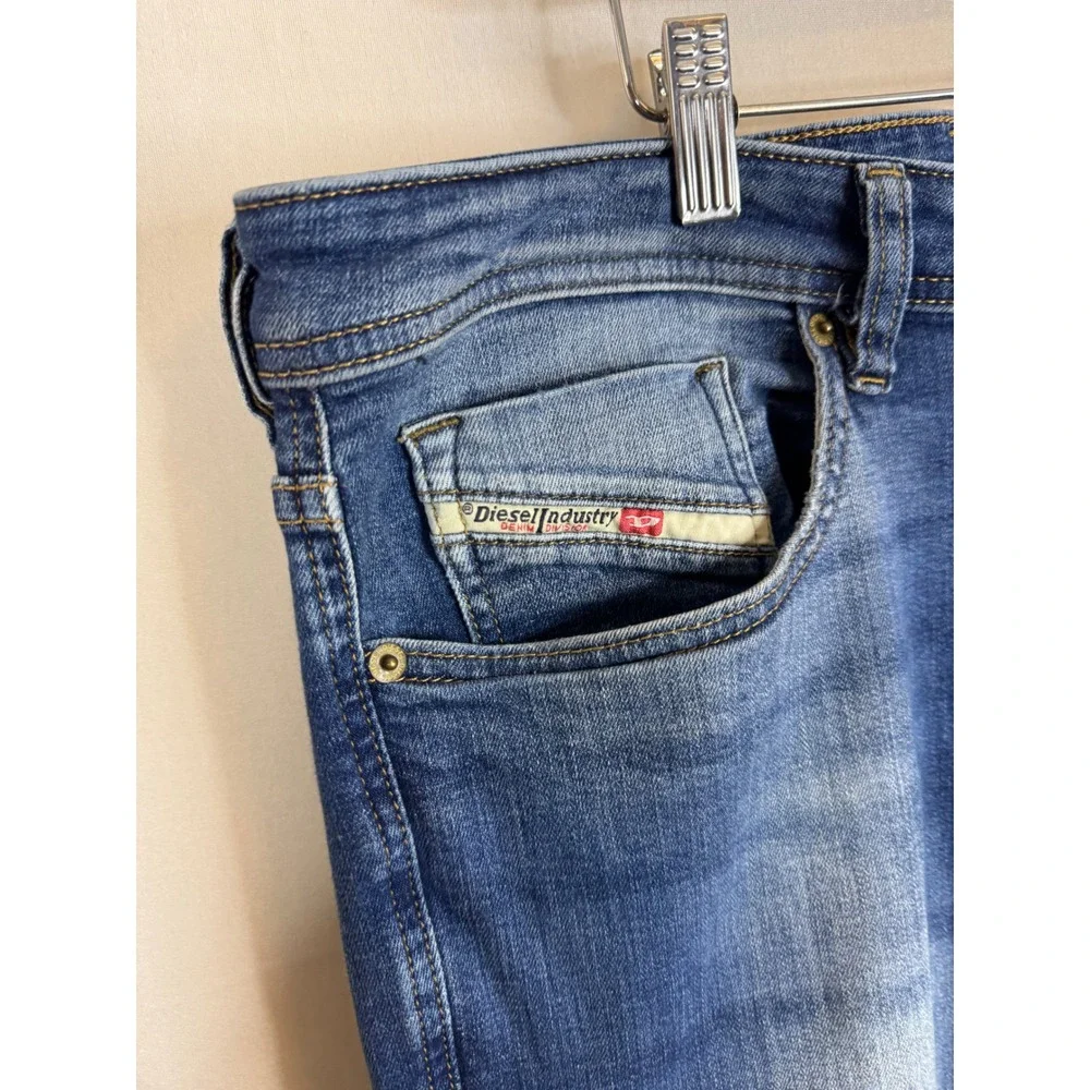 Diesel Sleenker-X Skinny Jeans Blue Wash 009PK W36 L32 Stretch Denim